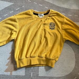 Miles Label boys 2Y yellow sweatshirt with cougar patch. Never worn.